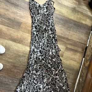 Elegant Animal Print Maxi Dress